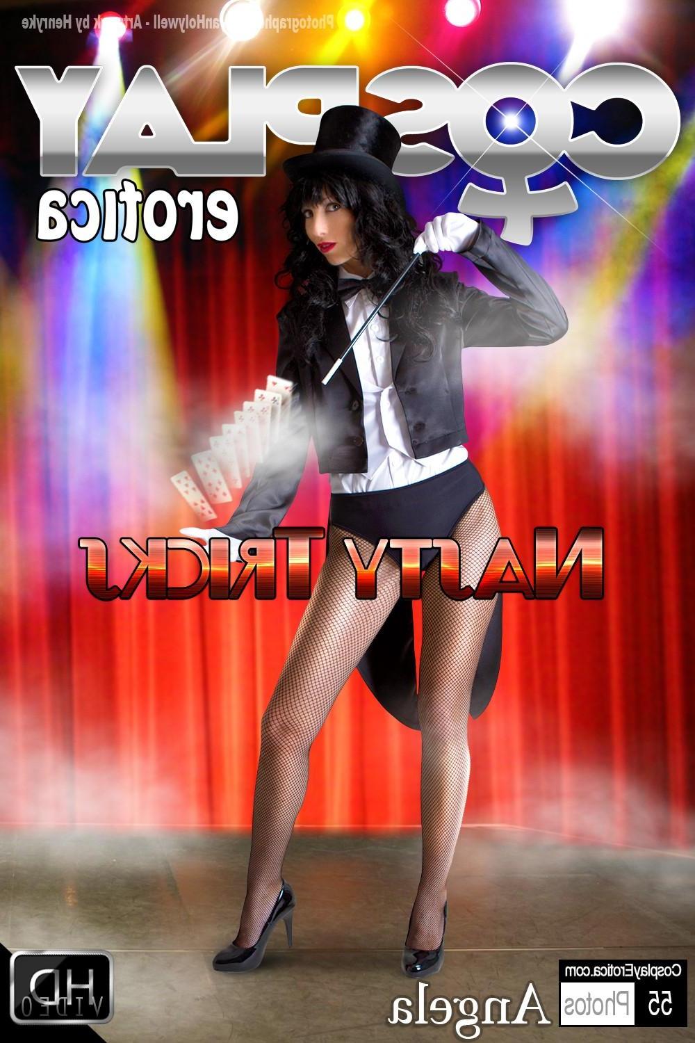 12P Naughty cosplayer Angela dresses up as a very sexy Zatanna