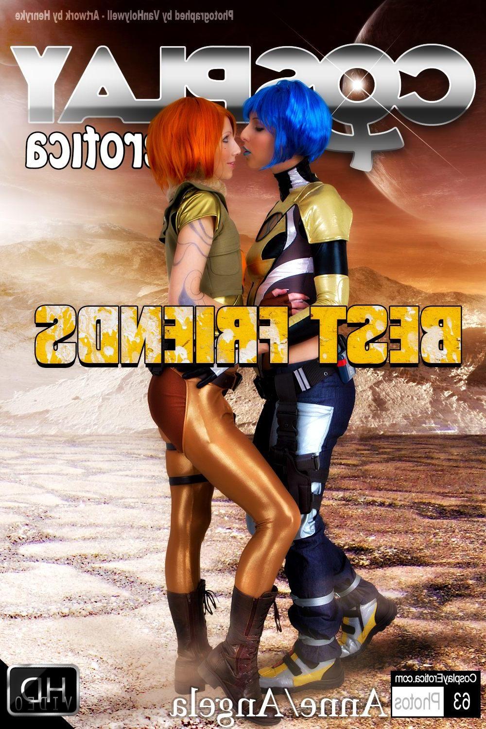 12P Hot cosplayers Anne and Angela do a sexy Borderlands lesbian scene