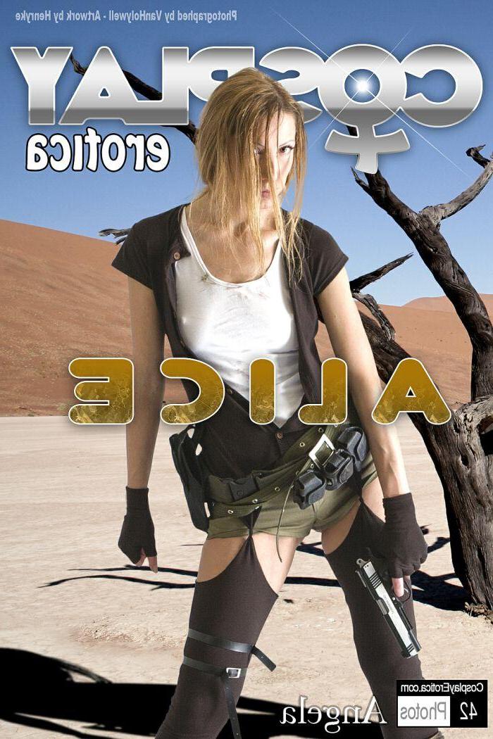 12P Hot cosplayer Angela is ready to kick some ass
