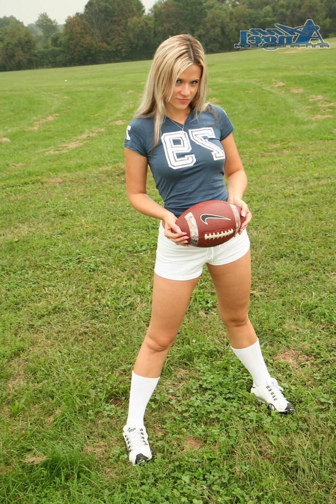 16P Ann Angel plays a sexy game of football