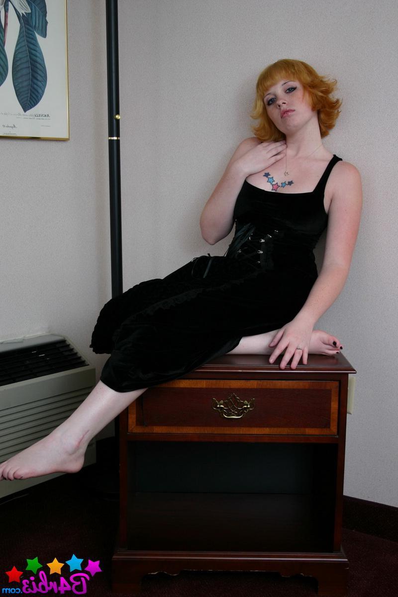 12P Barbie teases as she exposes her perfect boobs in her favorite black dress