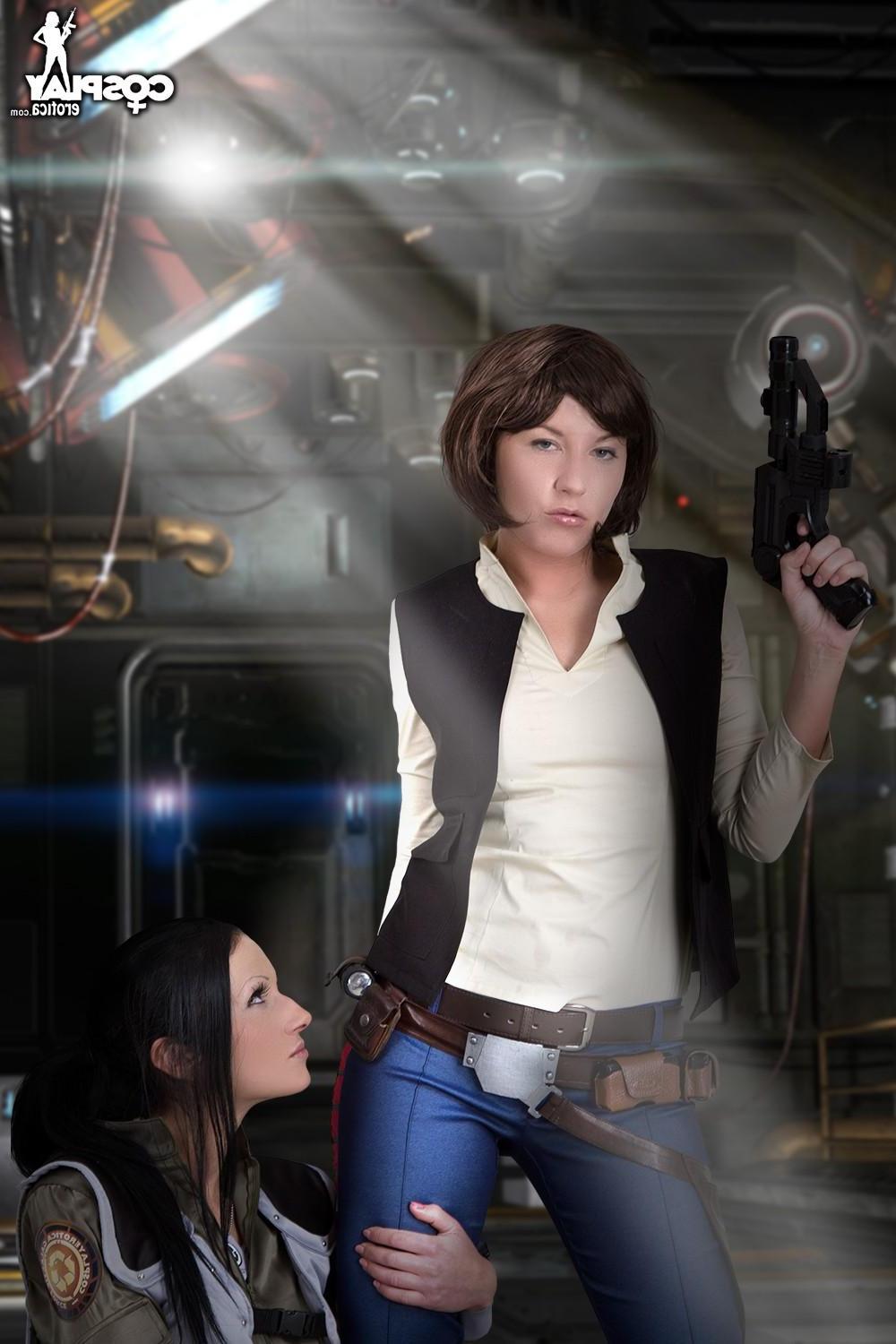 12P Cosplay girls Zorah and Betsie act out some hot lesbian crossplay