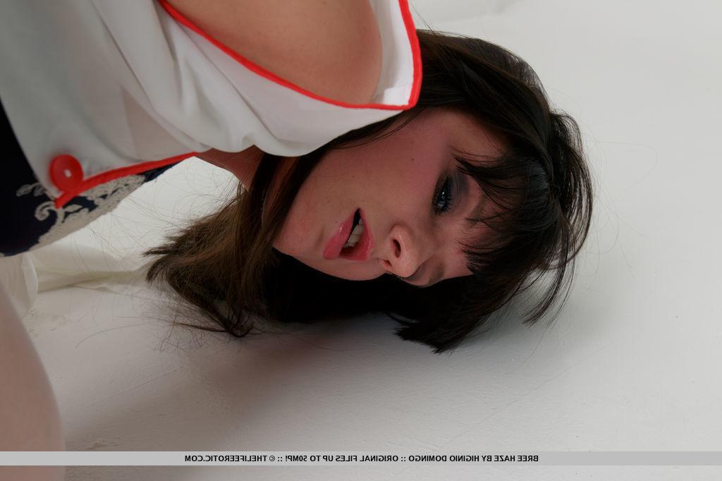 16P Brunette model Bree Haze dresses up as a naughty doctor for you in "Dirty Doctor 1"