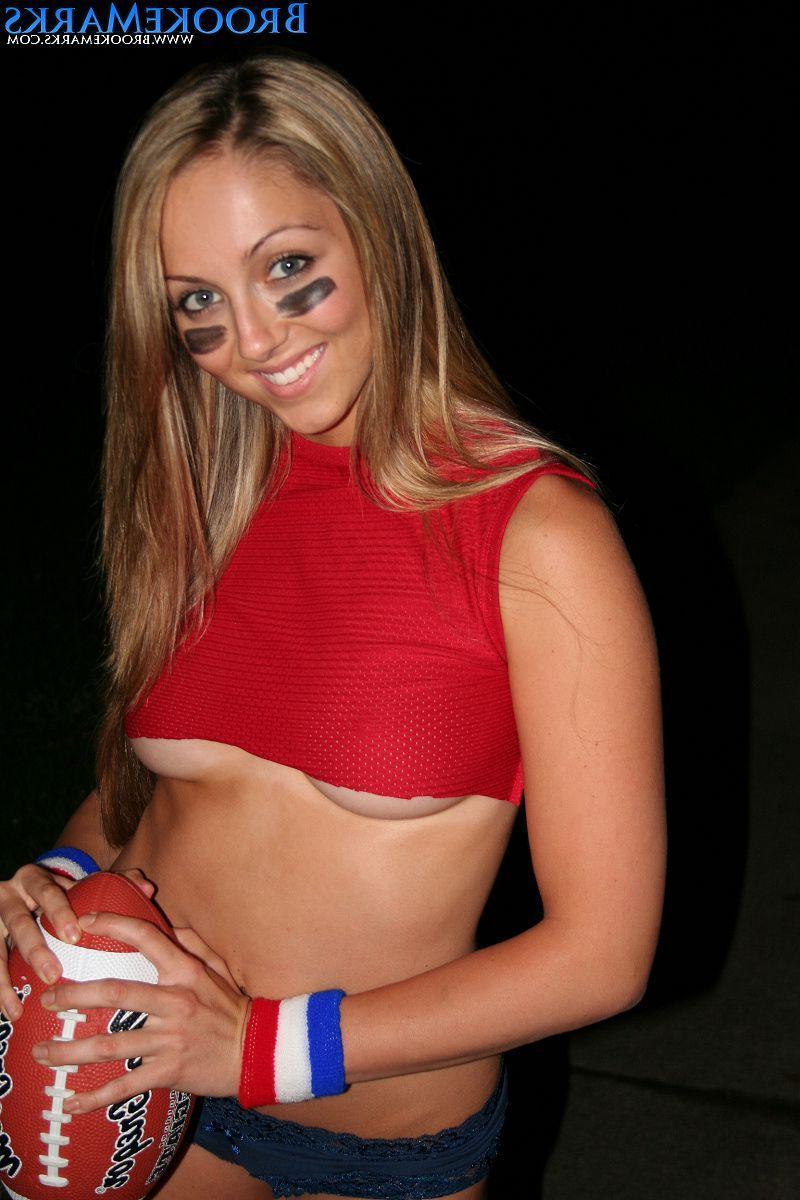 12P Pictures of Brooke Marks being hot with a football