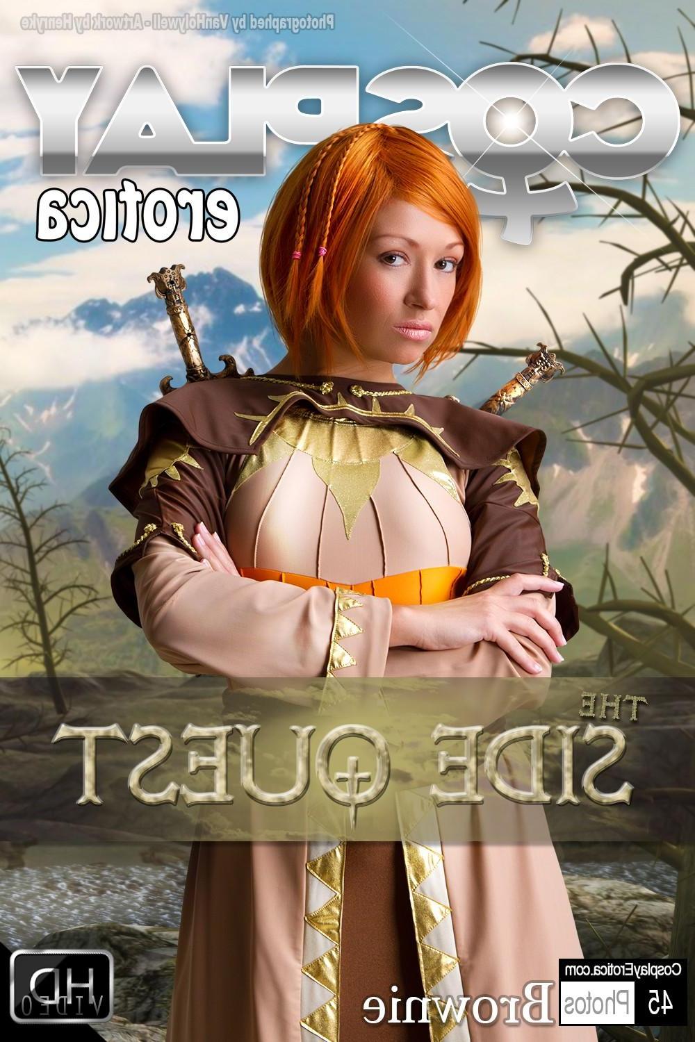 12P Redhead cosplayer Brownie dresses up as a fantasy character
