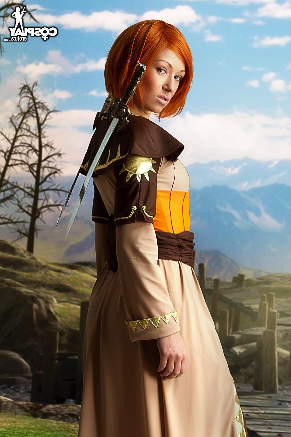 12P Redhead cosplayer Brownie dresses up as a fantasy character