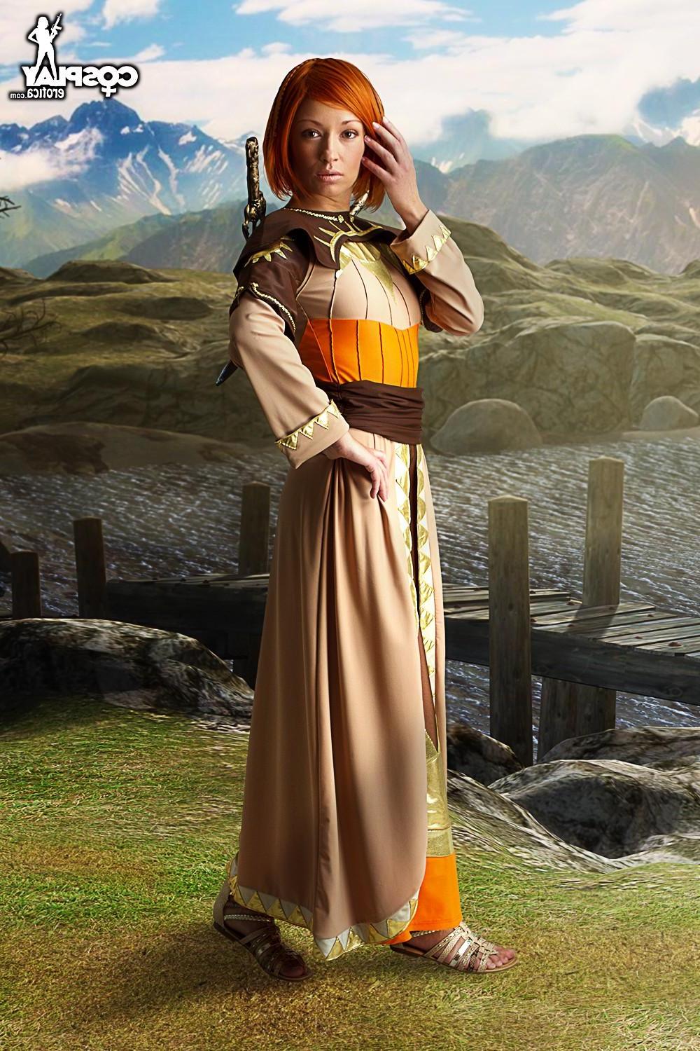 12P Redhead cosplayer Brownie dresses up as a fantasy character