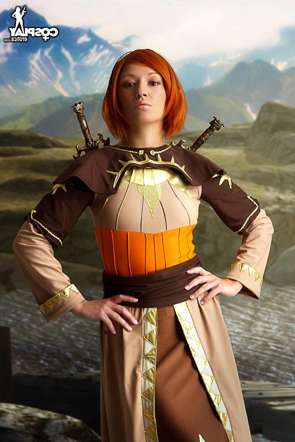 12P Redhead cosplayer Brownie dresses up as a fantasy character