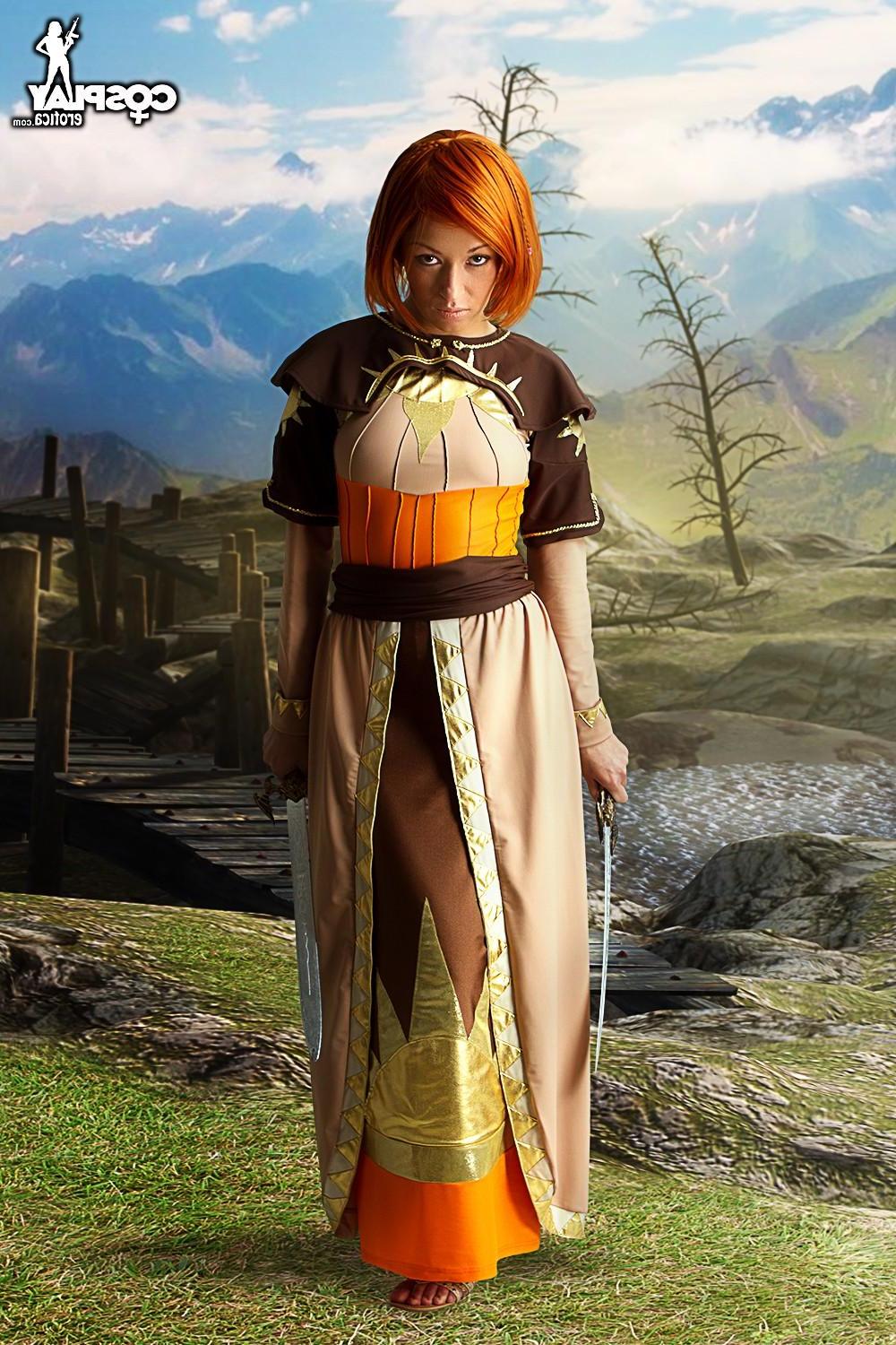 12P Redhead cosplayer Brownie dresses up as a fantasy character