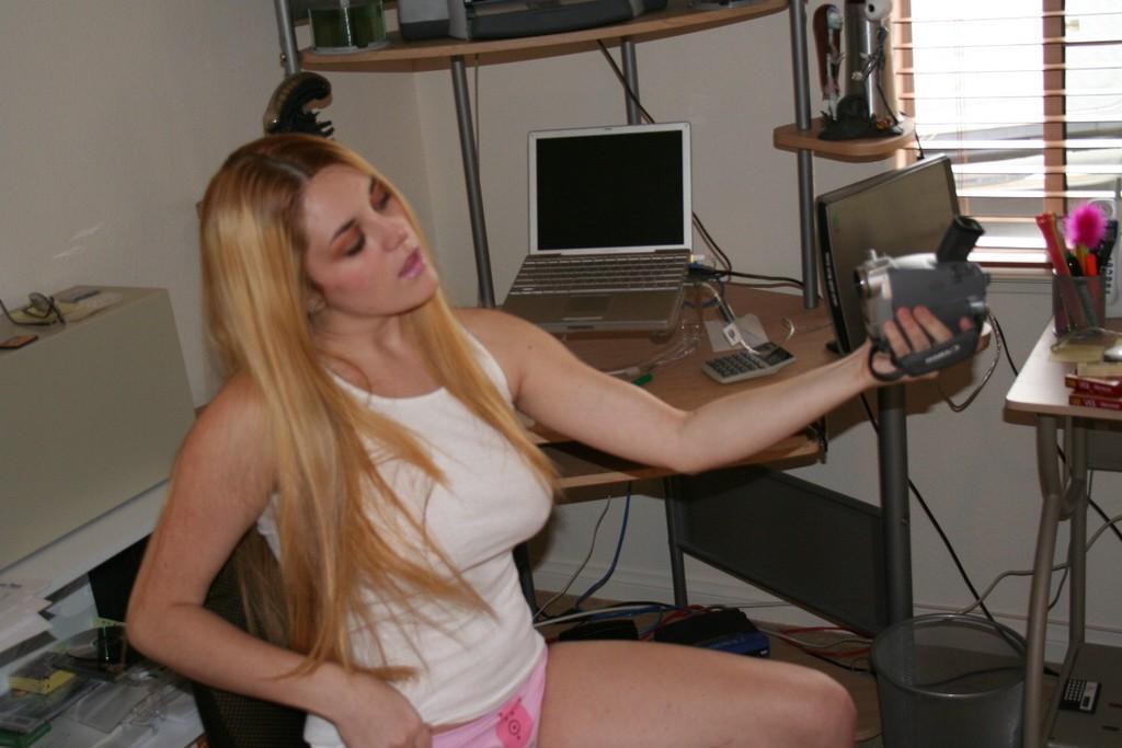 16P Pictures of teen Busty Barbi teasing in her panties
