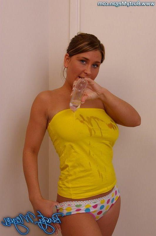 16P Pictures of teen hottie Busty Megan playing with her perfect boobs