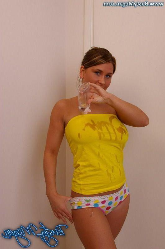 16P Pictures of teen hottie Busty Megan playing with her perfect boobs