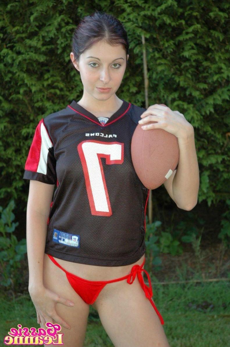 17P Pictures of Cassie Leanne playing with a football