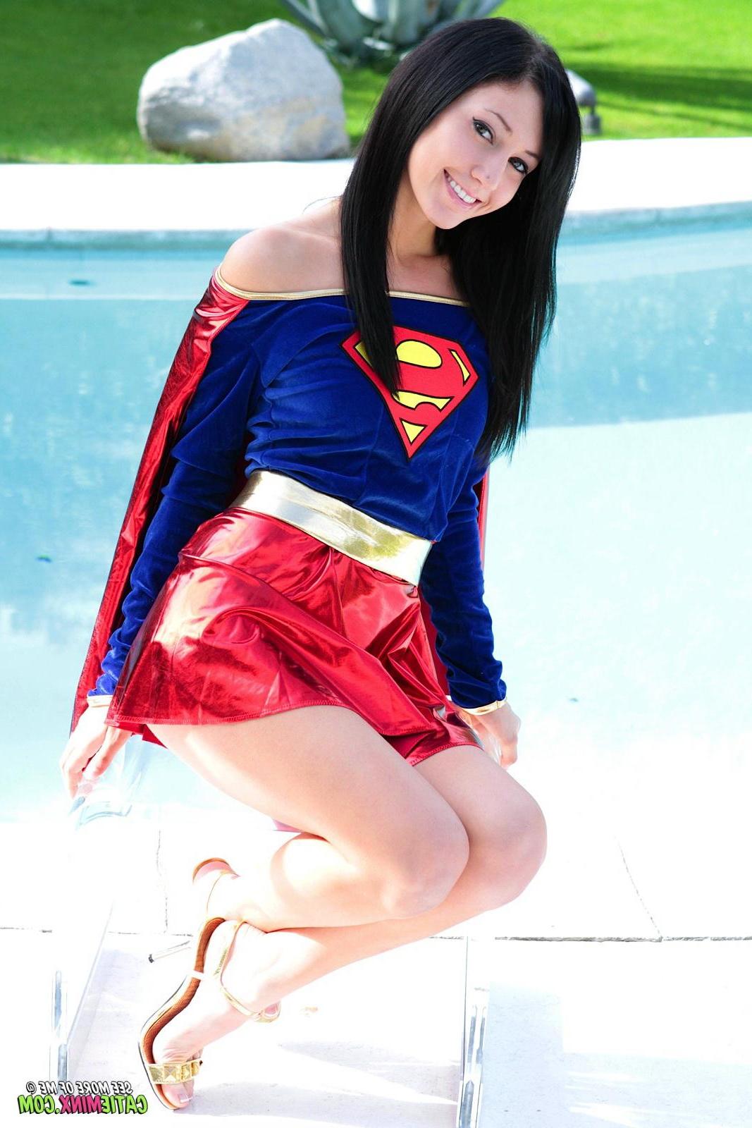 15P Mild mannered nerd Catie Minx reveals her super naughty powers as Supergirl