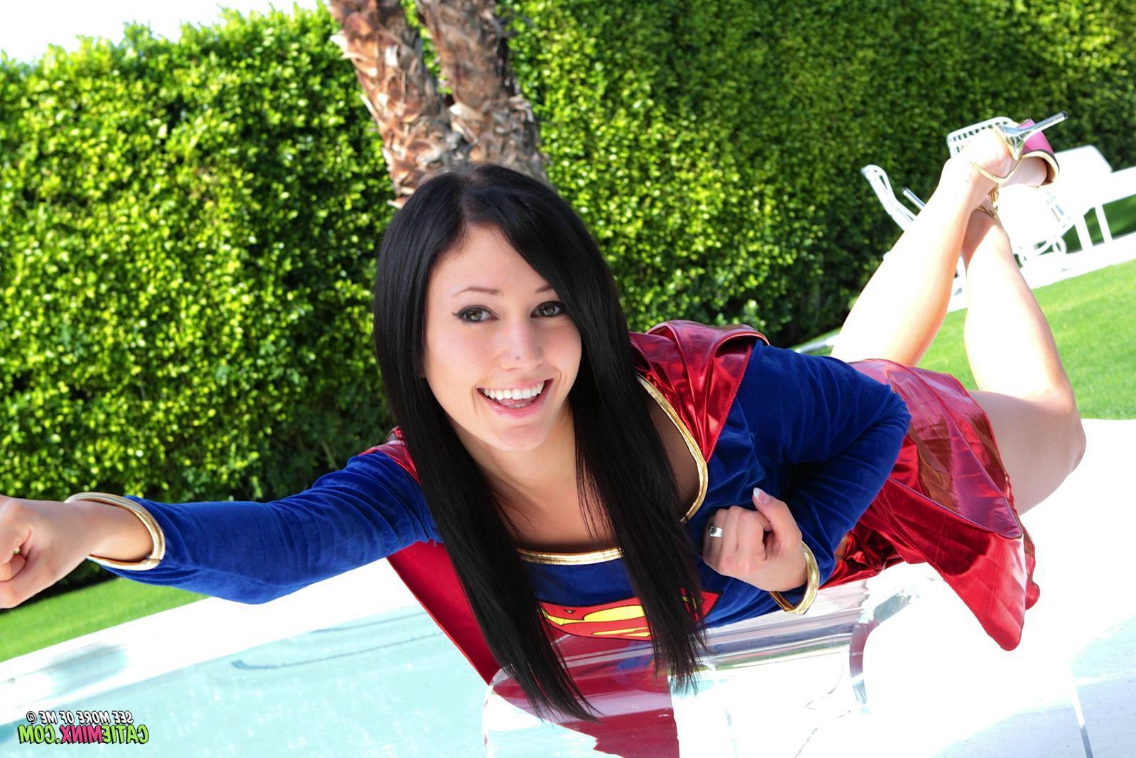 15P Mild mannered nerd Catie Minx reveals her super naughty powers as Supergirl
