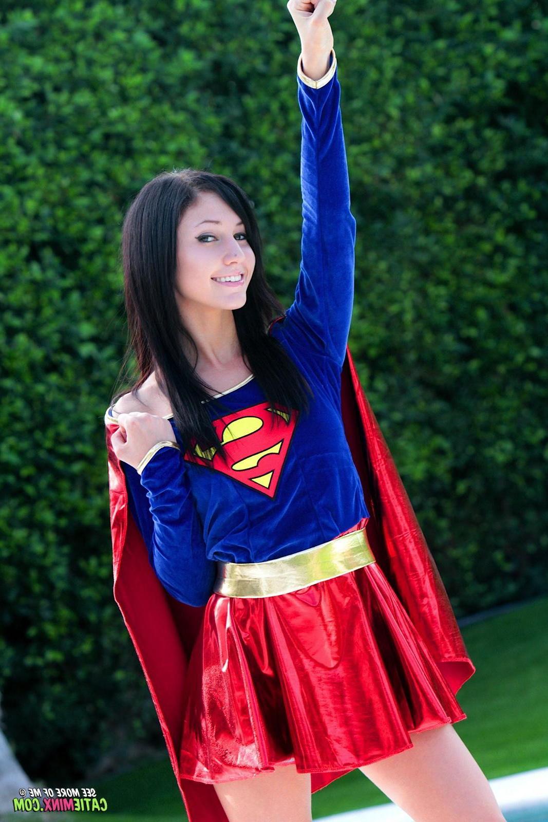 15P Mild mannered nerd Catie Minx reveals her super naughty powers as Supergirl