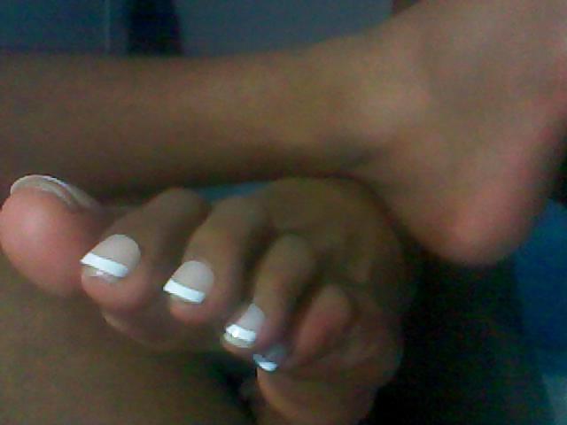 6P My new french pedicure