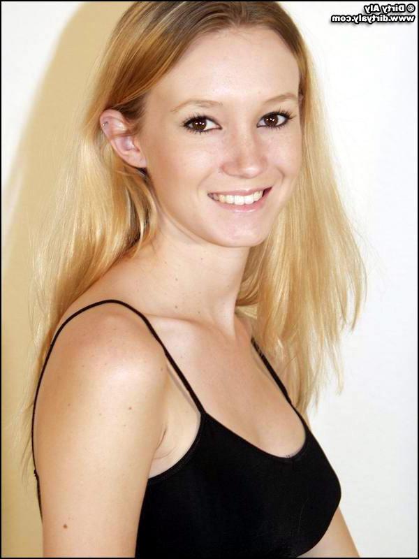 20P Pictures of teen hottie Dirty Aly showing you her perky tits