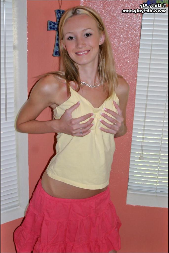 20P Aly exposes her small tits for you