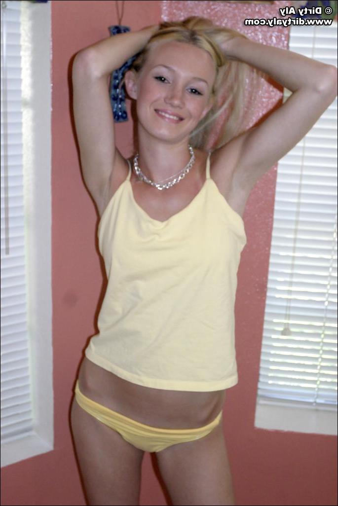 20P Aly exposes her small tits for you