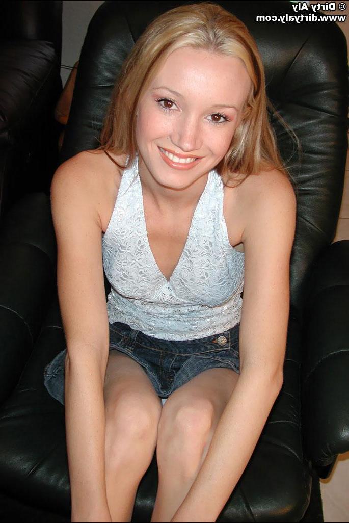 20P Dirty Aly exposes her tiny titties