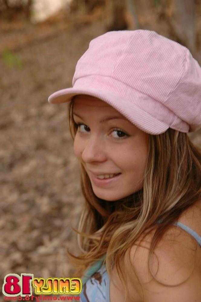 15P Pictures of sweet and sexy Emily 18 losing her clothes in the woods