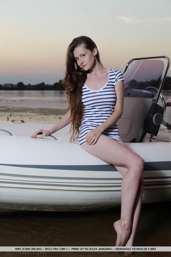18P Beautiful model Emily Bloom wants to sail away into the sunet with you
