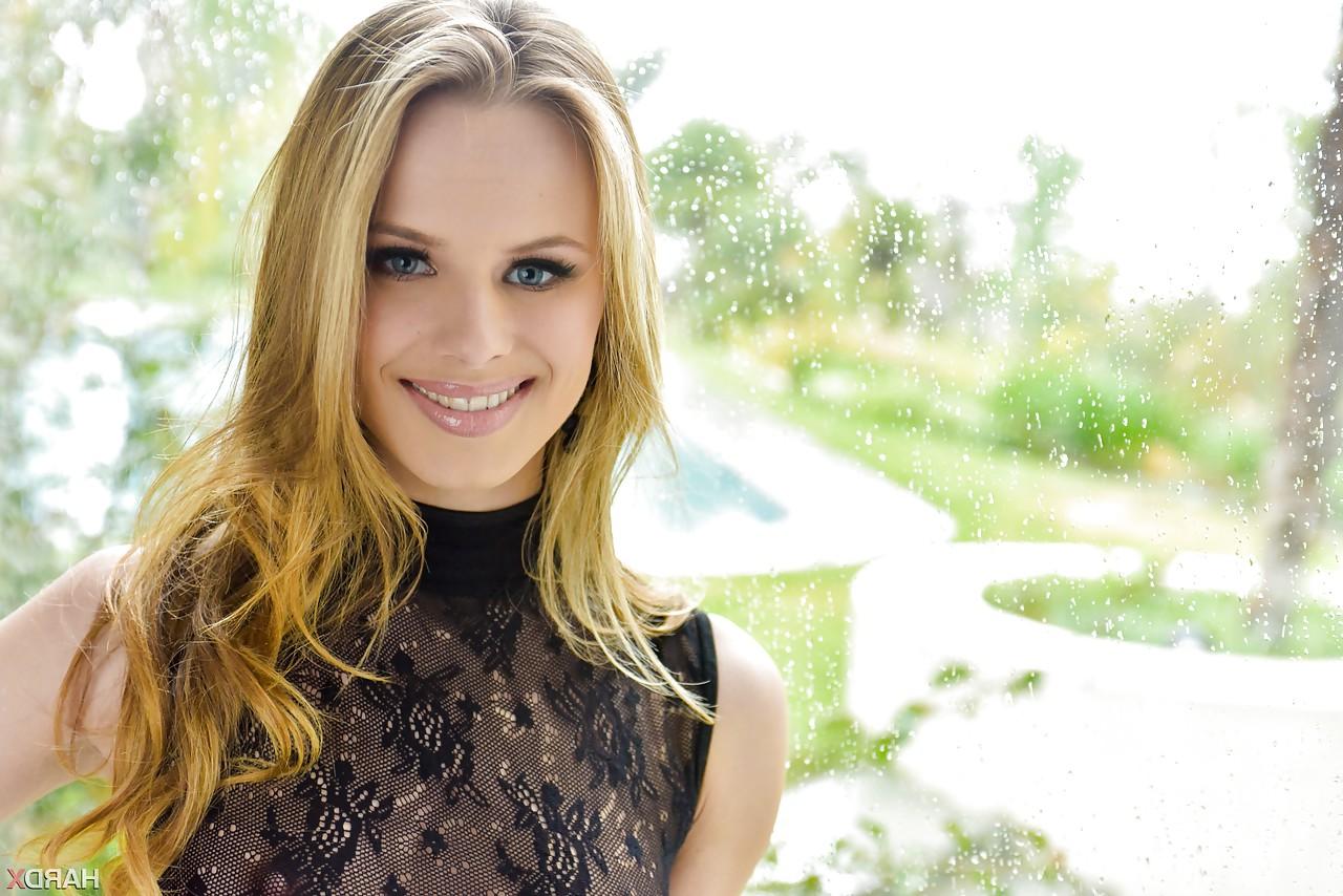 15P Pornstar Jillian Janson posing outdoors in sexy lingerie & baring tiny tits