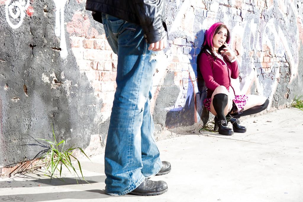 16P Slutty milf Joanna Angel with hot tattoos gets banged on the street