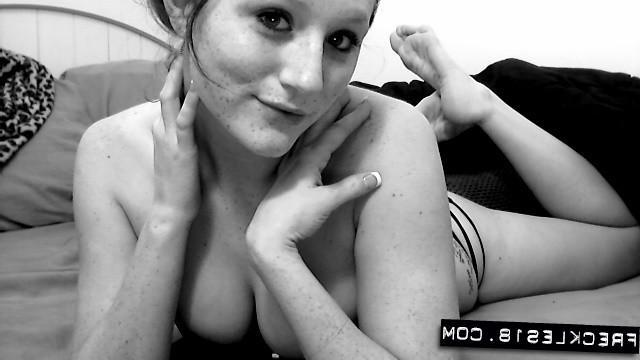 12P Hot girl Freckles 18 gives you a sexy tease in her swimsuit