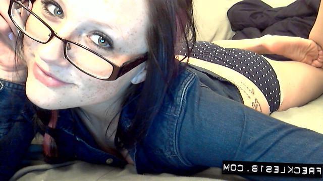 12P Teen hottie Freckles 18 gives a sexy tease on webcam
