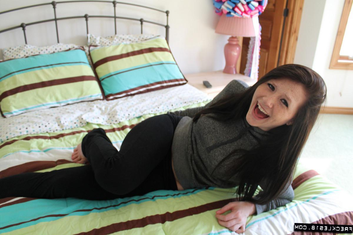 12P Hot teen Freckles 18 wants you to party with her in bed
