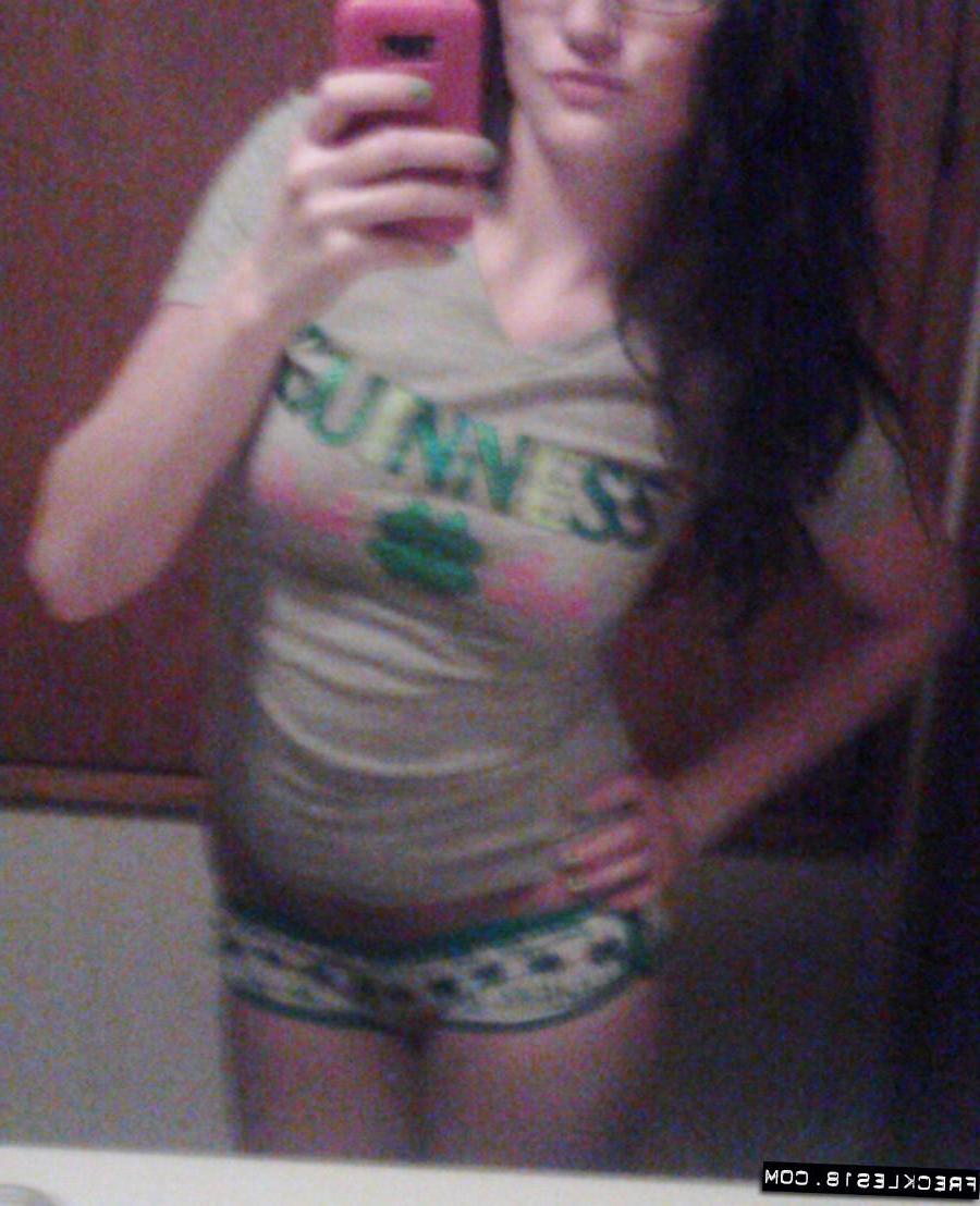 12P Pictures of hot brunette teen Freckles 18 wishing you a happy St Patricks Day