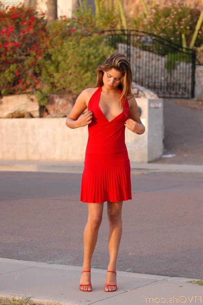 20P Pictures of Gabriella wearing a sexy red dress