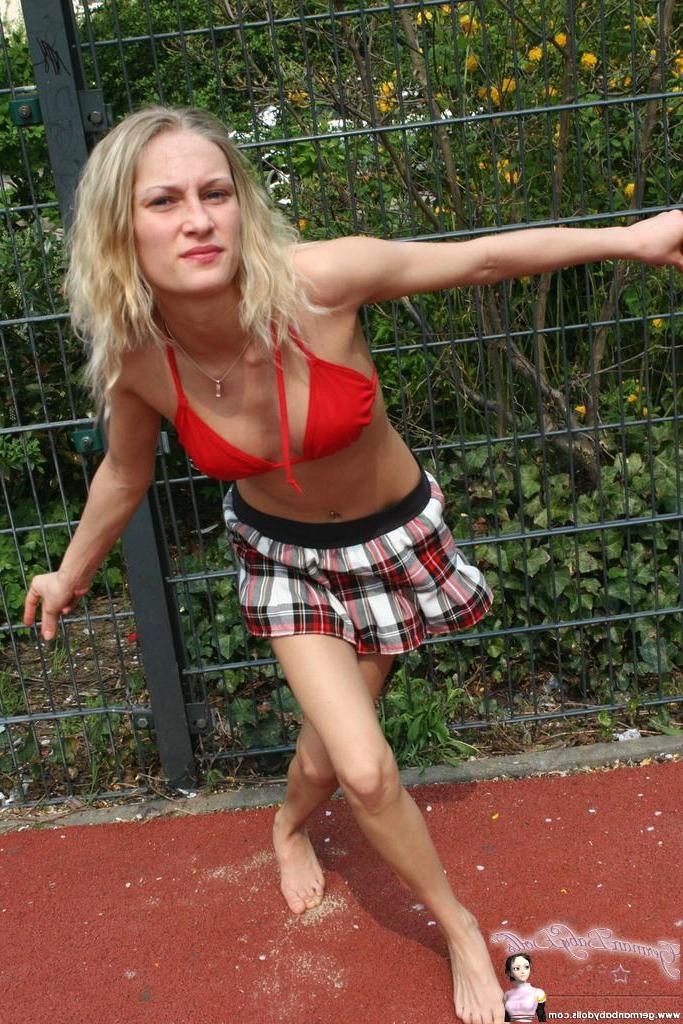 16P Pictures of GBD Jean playing football in a plaid skirt