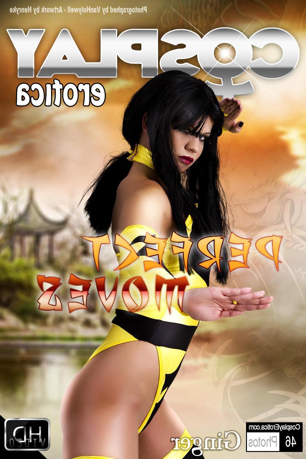 12P Hot model Ginger dresses up as Tanya from Mortal Kombat