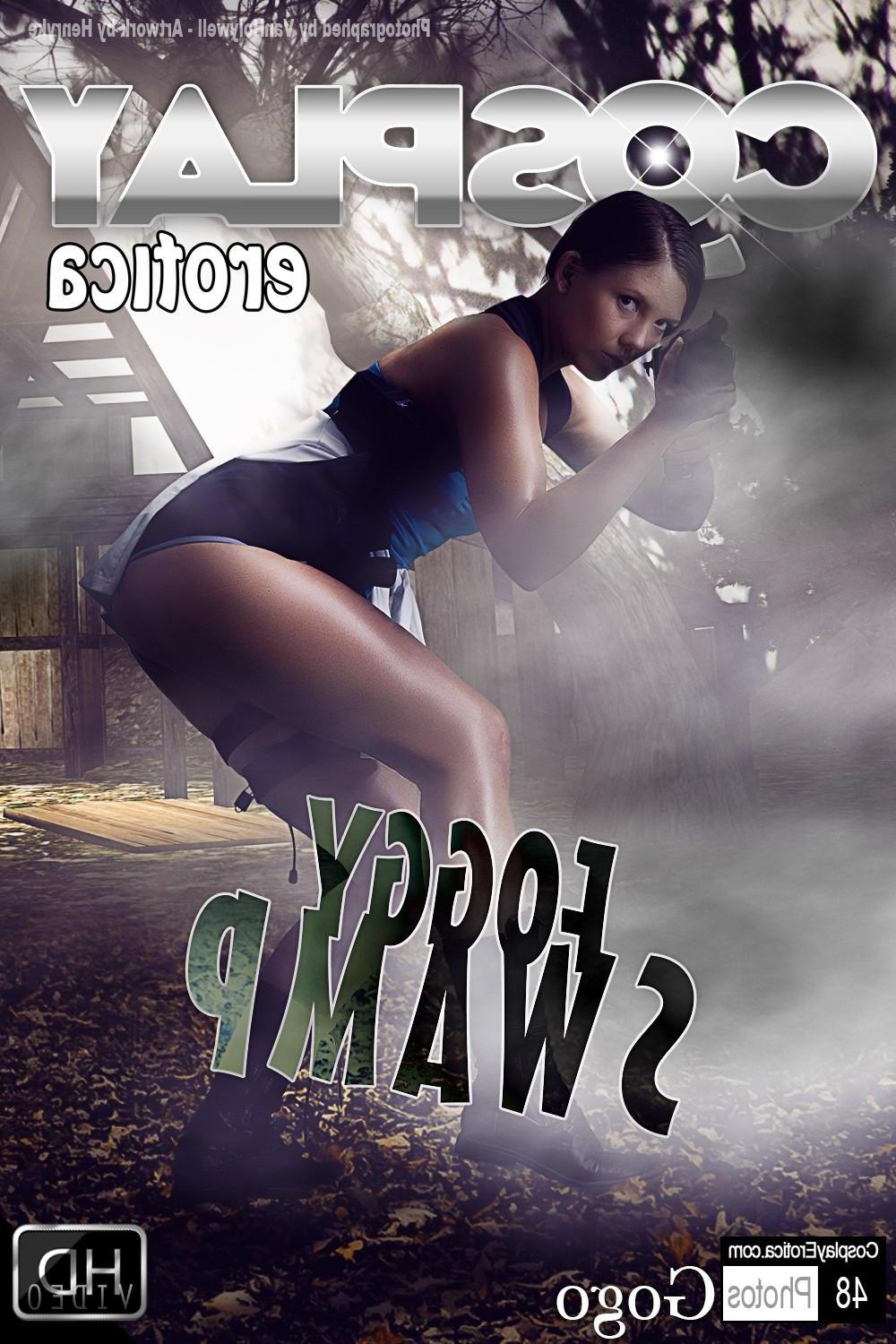 12P Sexy cosplay girl Gogo is kicking ass in a foggy swamp