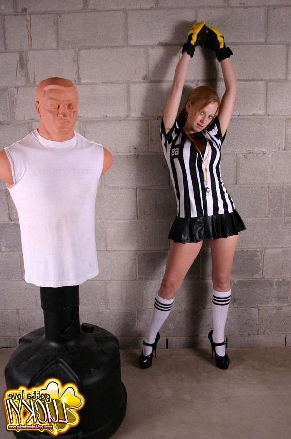 20P Pictures of Gotta Love Lucky playing with a soccer dummy