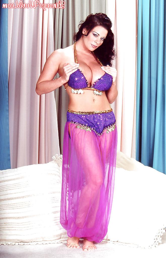 16P Fat tits MILF Linsey Dawn McKenzie in a sexy oriental dress.