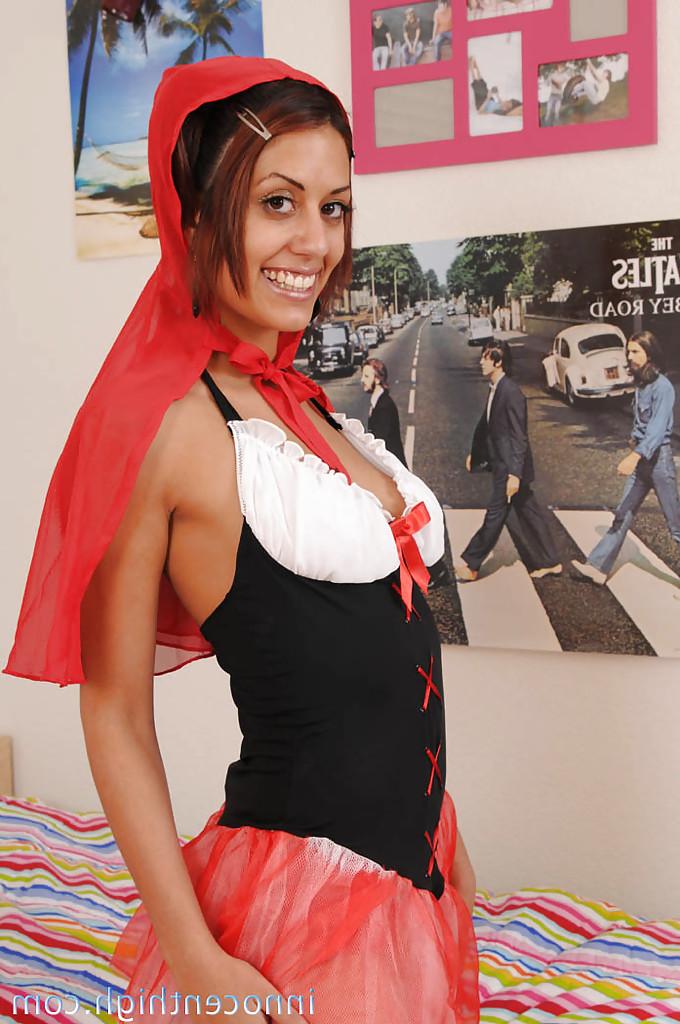 16P Latina babe Lyla Storm has her pussy spread in her red panties