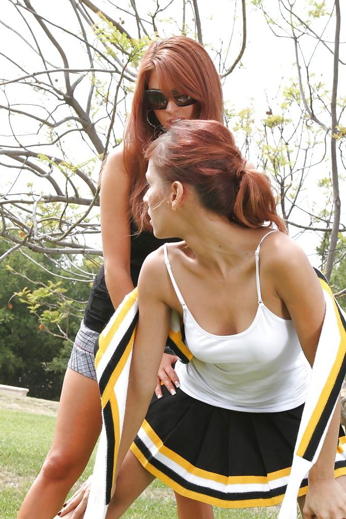 16P Sabrina Maree & Valerie Rios have some pussy licking fun outdoor