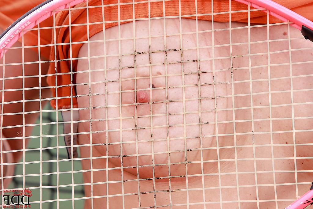 16P Sandra Shine has some wet fun and gets rid of her sport outfit outdoor
