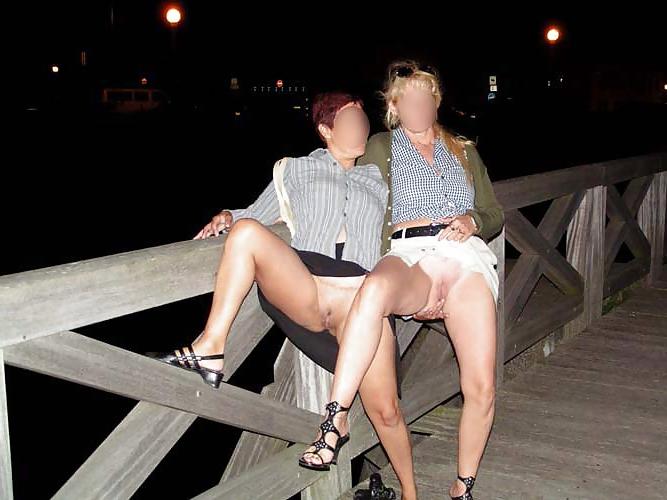 25P Horny blonde french wife posing wth gf on dif places