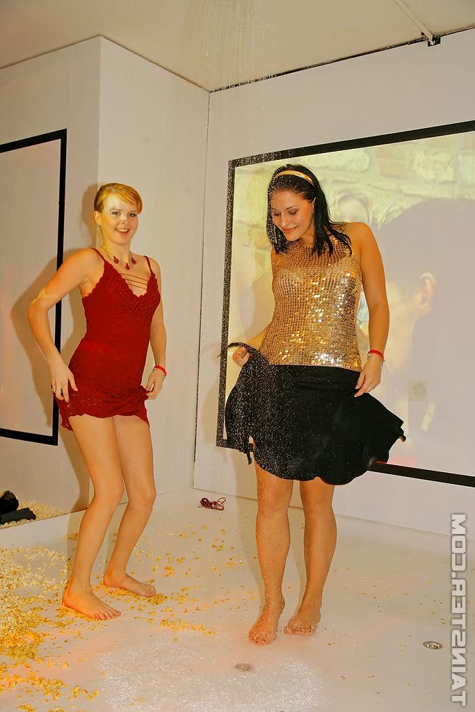 16P Stunning babes with sexy legs going wild at the drunk lesbian sex party