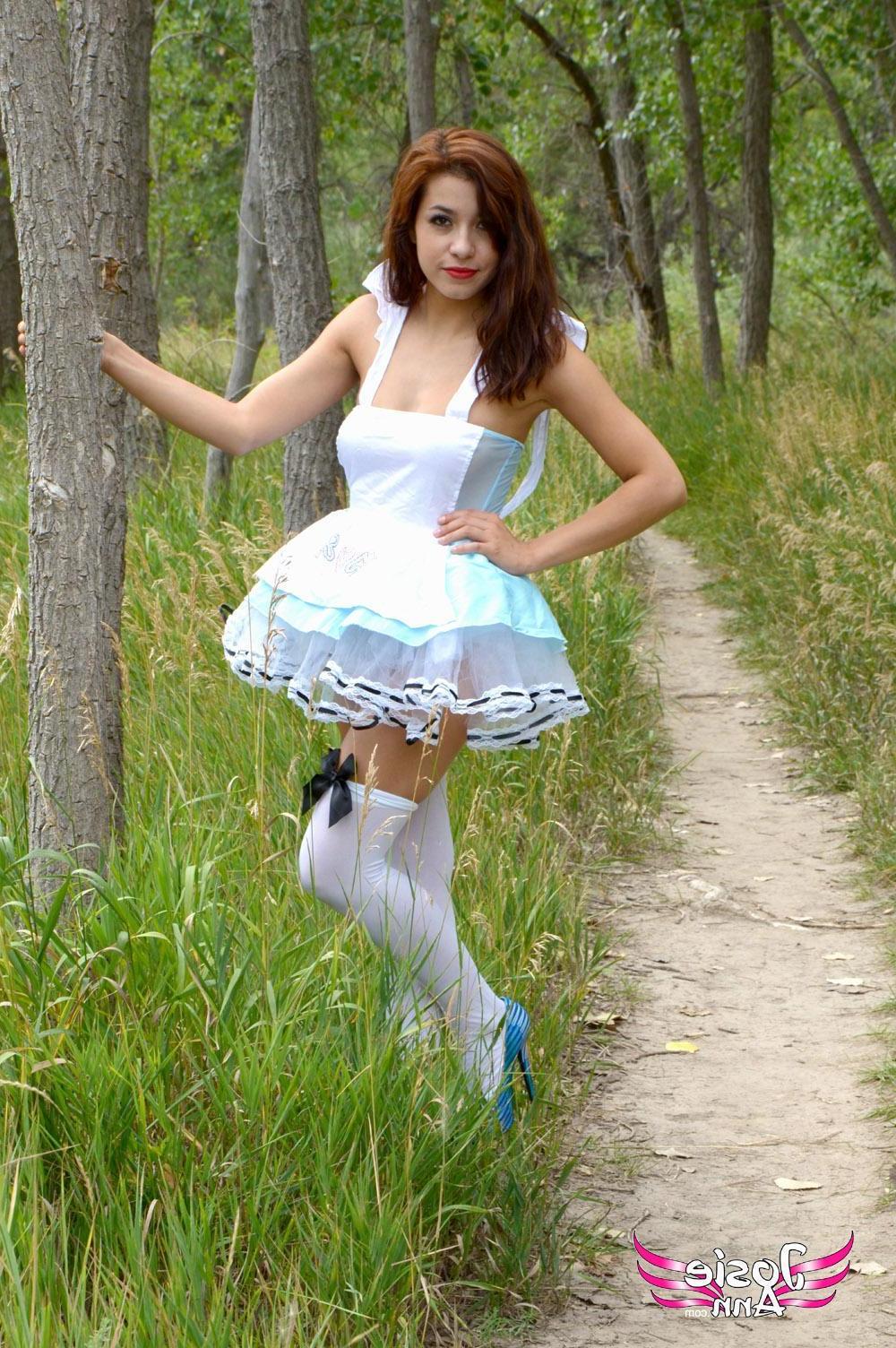 16P Sexy teen Josie Ann cosplays as a naughty fairytale girl