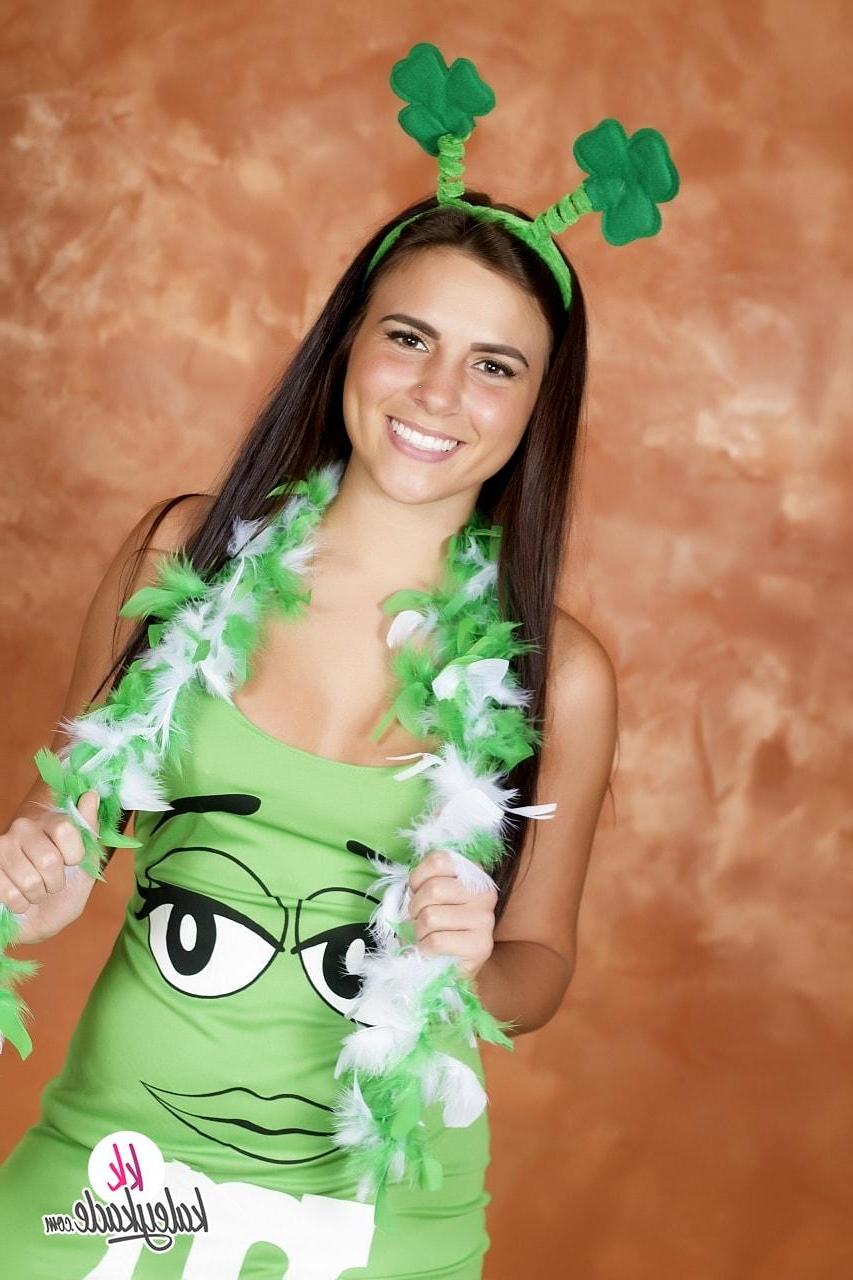 15P Kaley Kade dresses up as the sexiest Green MandM for St Patty's Day