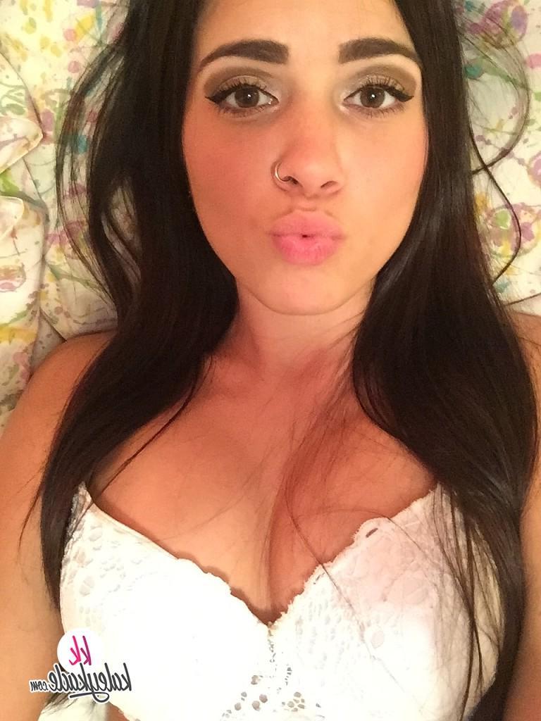 15P Kaley Kade takes selfies while she blows her dildo
