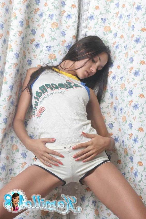 15P Tanned teenie shows her delicious body