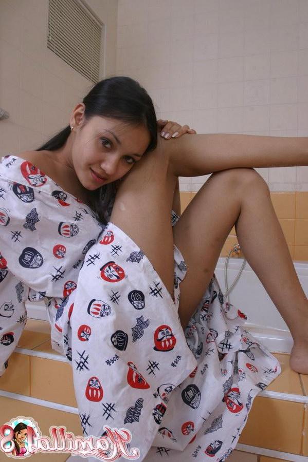 15P Perfect titted teenie shows what she got
