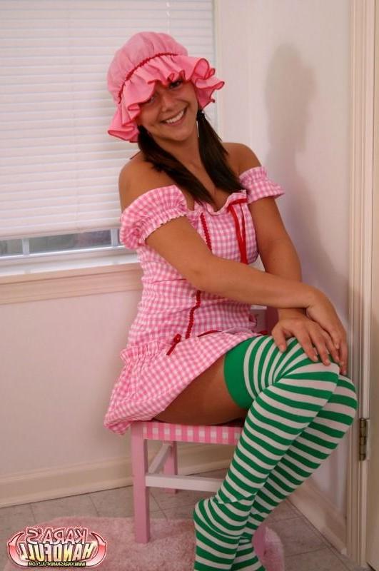 15P Kara in long striped socks